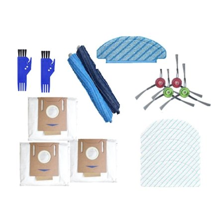 Tilbehør til Ecovacs T9+ Hybrid Robotstøvsuger - Hovedsidebørste, Hjul, Filter, Mopp, R