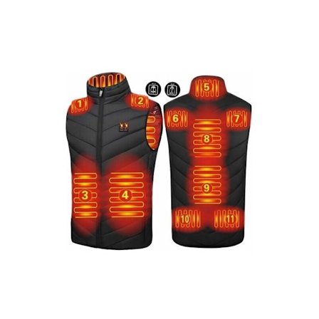 Lämmitetty liivi USB-latauksella Lämmitetty liivi Unisex Ulkoiluvaellus Moottoripyörä Metsästys Retkeily Hiihto (EI AKKUA) XL