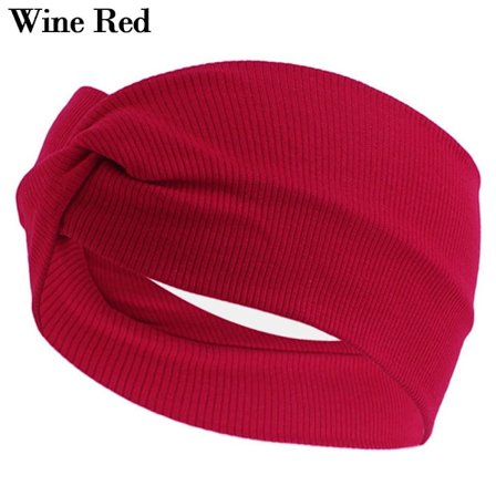 Bredt Sportspandebånd Fold Yoga Hårbånd VINRØD