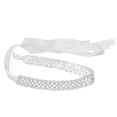 Bryllup Håndlavet Krystal Bælte Brudekjole Bælte Tilbehør Smukt Brude Taljebånd (Sølv)