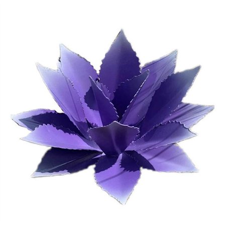 Käsin maalattu metallinen rustiikkinen agaave, rustiikkinen veistos, DIY-agaavekasvi, kodinsisustus, violetit agaave-puutarhakoristeet