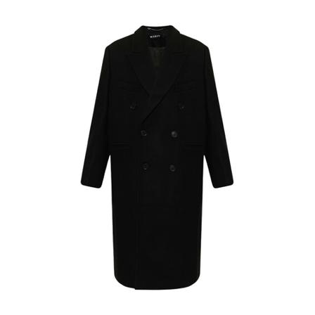 Misbhv, Wool coat Zwart, Heren, Maat:S,wol