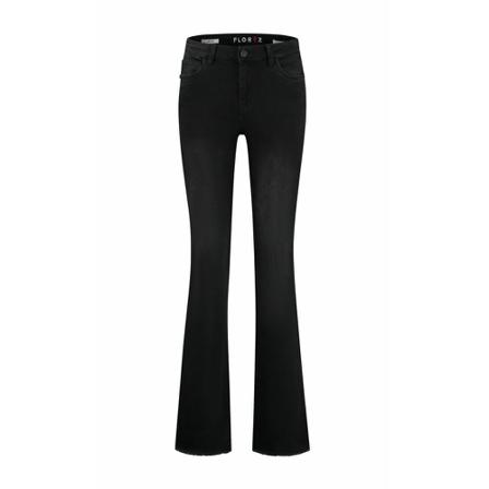 Florez Florèz jeans Flair Black , Zwart , Dames , Maat: W28