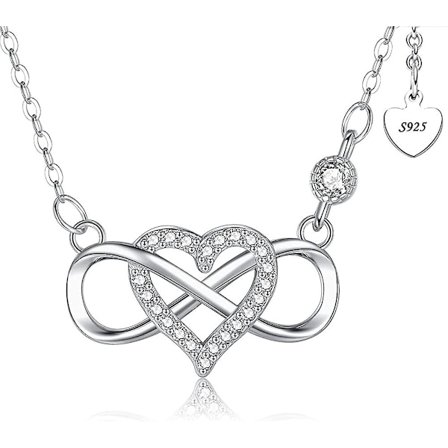 Hjerte Halskæde Med Lmell Vedhæng Til Kvinder Piger 925 Kæder Roseguld | Kærlighed Hjerte Gave