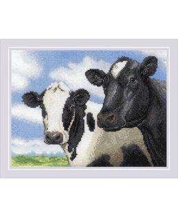 Stickset Canvas Kühe