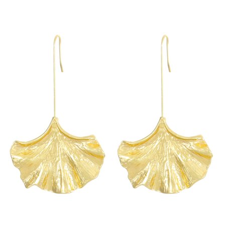 Ginkgo-blad øreringe, kvinders guld ginkgo-blad personlige