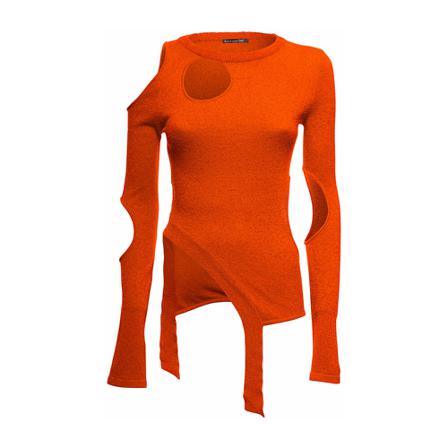Andersson Bell Round-neck Strik Orange, Dame Striktrøjer