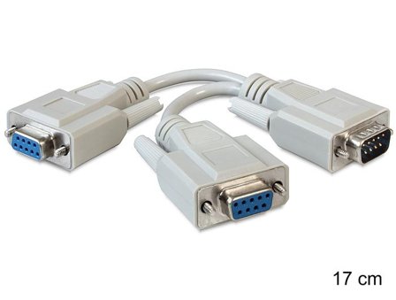 Delock seriell adapter - DB-9 til DB-9 - 17 cm