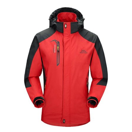 Unisex Kevyt Vedenpitävä Tuulitakki, Hengittävä Rento Takki Retkeilyyn, Kalastukseen, Kevään ja Syksyn Ulkoiluun, Miesten Iso Punainen XL