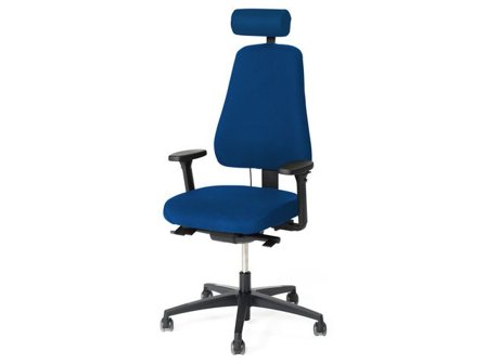 LANAB DESIGN Kontorsstol LD6340 med svankstöd, sitthöjd 42-54 cm Blå - Lyreco - Kontorsmöbler och inredning - Stolar och sittmöbler - Kontorsstolar