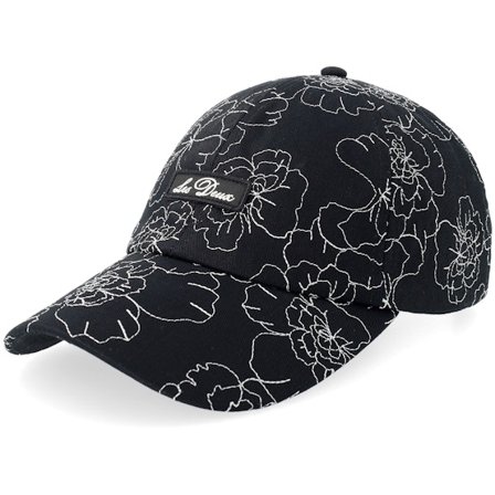 Les Deux - Noir unconstructed Casquette - Flower Aoe Black Dad Cap @ Hatstore