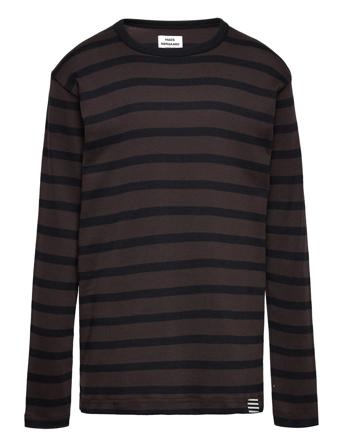 Trio Rib Tobino Tee Ls T-shirts Long-sleeved T-shirts Brun Mads Nørgaard*Betinget Tilbud
