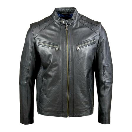 Levinsky Bulk - Lamb Copper Leather Sort, Herre Læderjakker