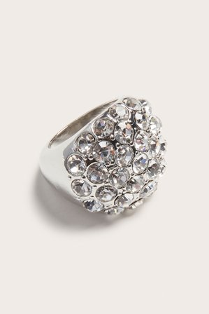 Kappahl | Ring med strass | Sølv