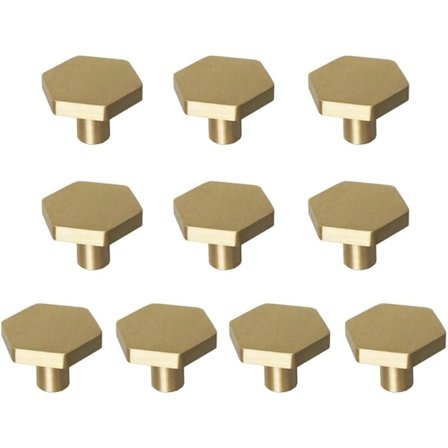 1-1/10" Massiivimessinkiset nupit kenkäkaappeihin ja kuusikulmaisiin oviin