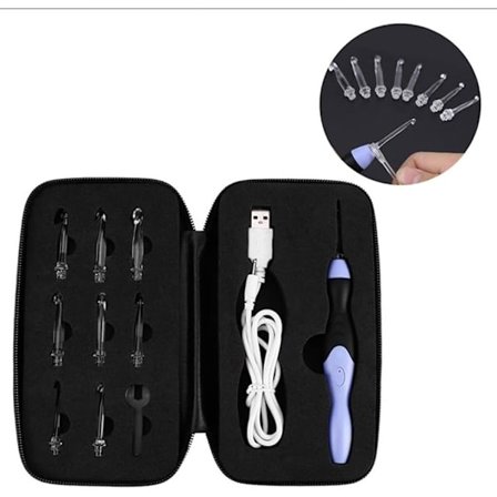 9 i 1 hæklenålssæt med LED-lys, hæklenålsdragt med