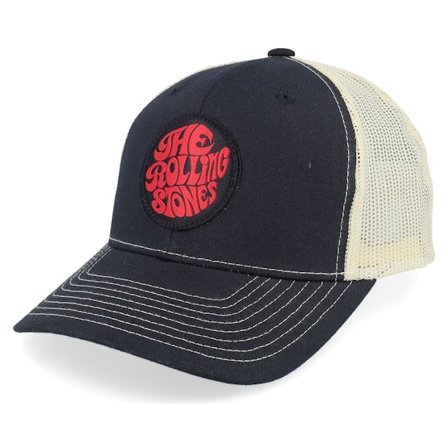 The Rolling Stones - Black - trucker - Cap - The Rolling Stones Patch Black/Gold Trucker - Hatstore
