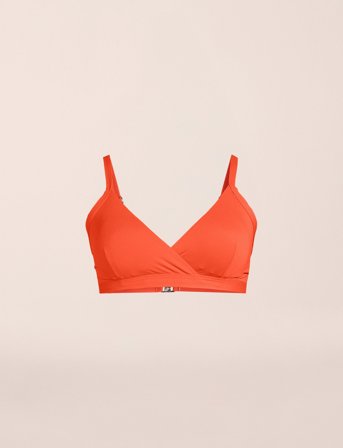Casall Overlap Bikini Top - Orange - 38