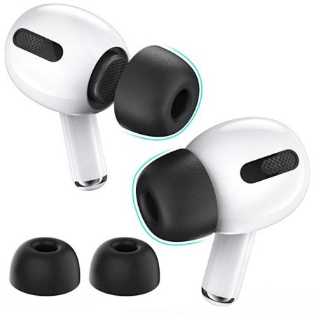 AHASTYLE AirPods Pro 1/2 Öronkuddar med Memory Foam Svart - Large