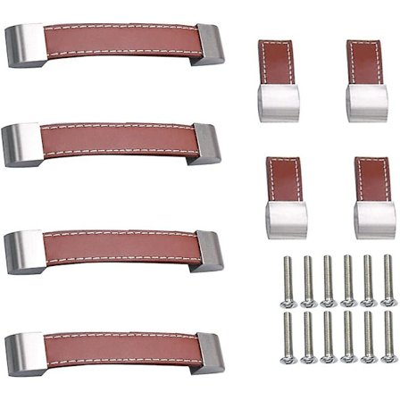 Nahkavetimet 8 kpl Kaapin Laatikon Vetimet Nahka Kaappi Huonekalut Oven Vetimet Keittiön Vetimet Nuppit Ruuveilla Nahkavetimet Kylpyhuoneeseen