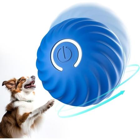 Interaktive hundeleker Hundeball, slitesterk aktiv rullende ball ond ball gul