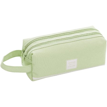 Pencil Case And Pencil Case, Felt Student Large-capacity Mail Bag, Zipper Bag, Durable Stationery Holder (green)