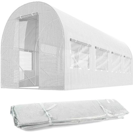 Folio puutarhatunneliin 2x4,5m (9m2) valkoinen Plonos