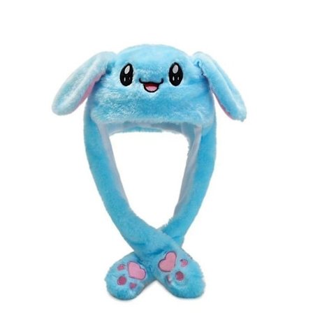Rabbit Hat Ear Moving Jumping Hat Funny Bunny Plush Hat Cap