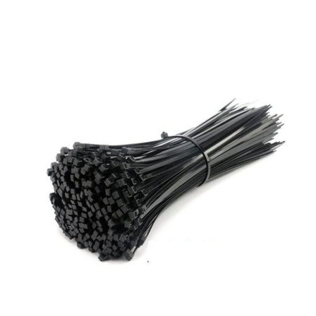 100 stykker svart 4x200 kabel slips feste ring gjenbrukbar kabel glidelås bånd tommer resirkulering avtakbar