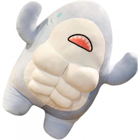 1 kpl Söpö 3D Lihashai Plush-lelu, Pehme Täytetty Hai Eläin Nukke Hai Halaukseen Tyyny Lapsille Lapsille Joulu Syntymäpäivälahjat (FMY)