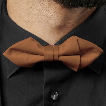 Light Brown Basic Pointy Pre-Tied Bow Tie for Men - Pre-tied bow ties