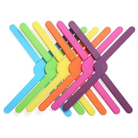 6-pack Halkfria Vikbara Grytunderlägg i Silikon, Värmebeständig Silikon, Hopfällbar Korsdesign i Silikon