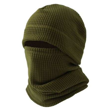 Outdoor vindbestandig fleece hue og halsedisse sæt - polyester varme til mænd og kvinder Green