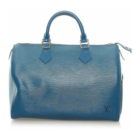 Louis Vuitton Vintage, Pre-owned Bag Blauw, Dames, Maat:ONE Size,leer