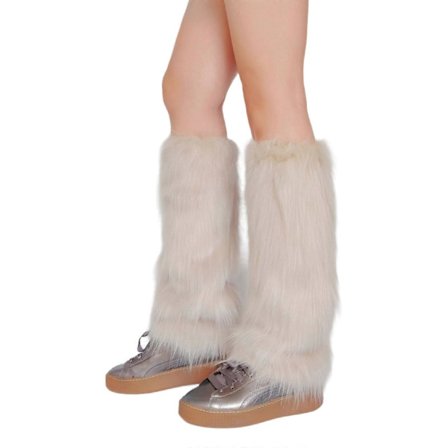 Fuskepels Benvarmere til Kvinder Vinter Varme Pels Støvlekanter, Bløde, Jul, Halloween, Fest, Cosplay Kostume 30