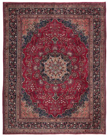Medaille Groot Mashad Vloerkleed 296X388 Wol