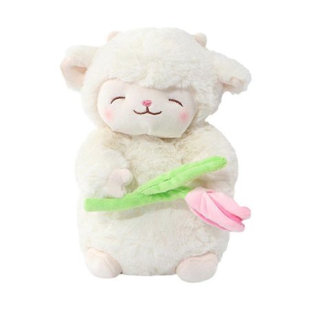 Valkoinen pieni lammas pehmolelu söpö pehmolelu tyyny koti toimisto työpöydän sisustus lahjat tytöille