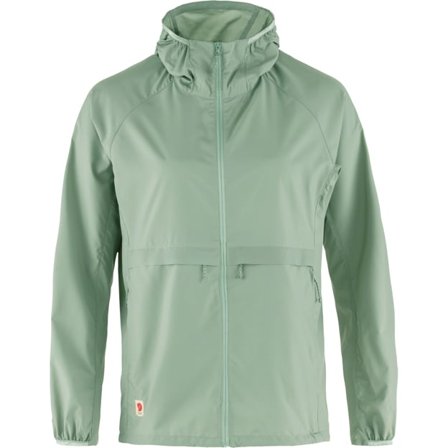 Fjällräven Dam's High Coast Wind Hoodie in Misty Green | Size: XS, Polyester