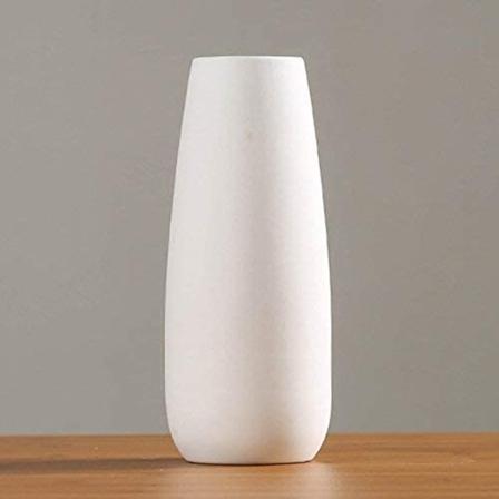 Hvit keramisk vase, moderne enkelt sett, egnet for hjem, li