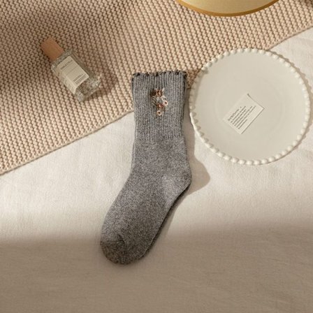 Medium Strømper Bomuldsstrømper LYS GRÅ