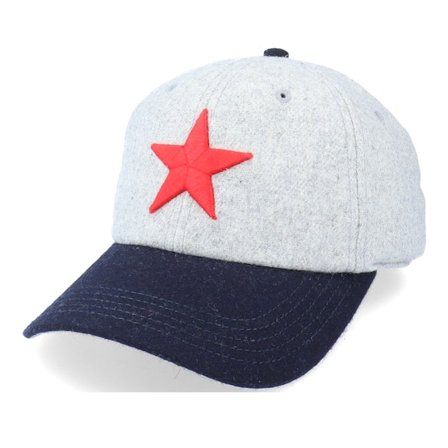 American Needle - Grå unconstructed Caps - Detroit Stars Archive Legend Heather Gray & Navy Dad Cap @ Hatstore
