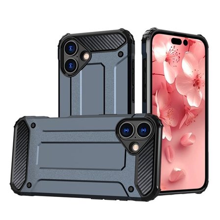 Hybrid Armor iPhone 16 Plus-etui - Blå