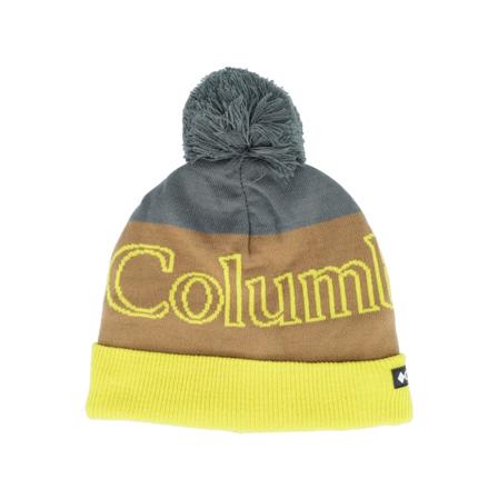 Columbia - Yellow pom Beanie - Polar Powder Ii Beanie Shark/Delta/l Pom @ Hatstore
