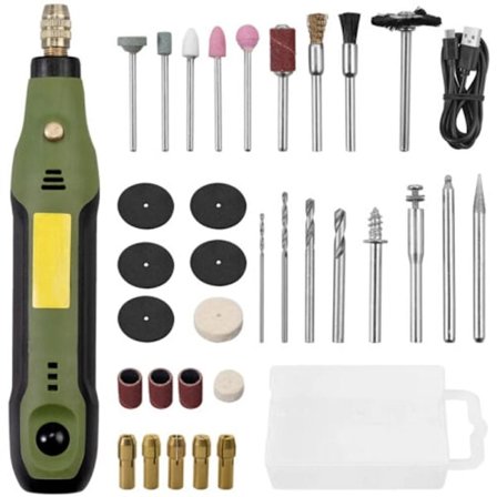 UUSI 34-osainen mini Dremel monitoimityökalu USB-akku 12W monikäyttöiseen pyörivään työkaluun