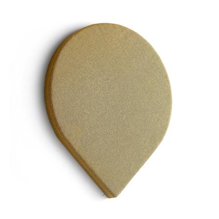 Akustikpanel POLY, dråbeformet, 800x800x56 mm, vægmonteret, gul