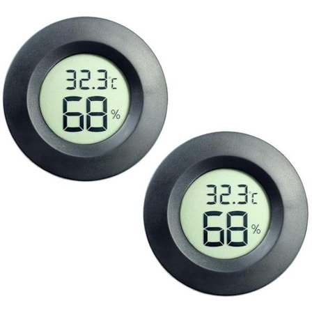 ING Kaksiosainen digitaalinen sisälämpömittari – mini-hygrometri LCD-näytöllä – 5 x 4 cm – 2 kpl