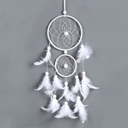 INF Unisieppari höyhenillä Valkoinen