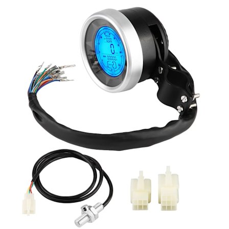 Monitoiminen moottoripyörän LCD-mittari, nopeusmittari, matkamittari, ylinopeusvaroitus