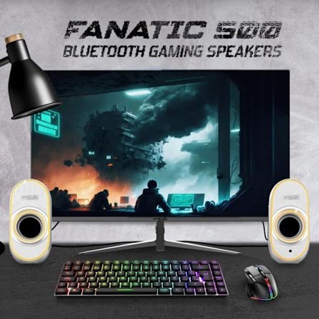 Enceinte Gaming RGB - Spirit of Gamer - FANATIC 500 ARTIC - Bluetooth 5.1 - 12W Spets - Kompakt