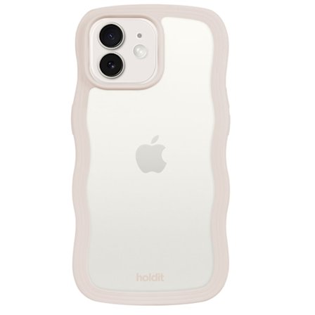 holdit iPhone 12/12 Pro Skal Wavy Light Beige Transparent